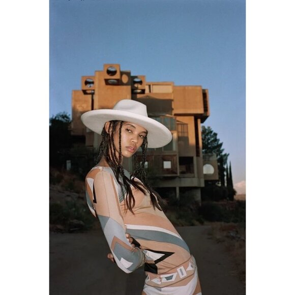 Lack of Color Melodic Fedora Hat in Ivory Small 55 cm New Beach western - Picture 15 of 15